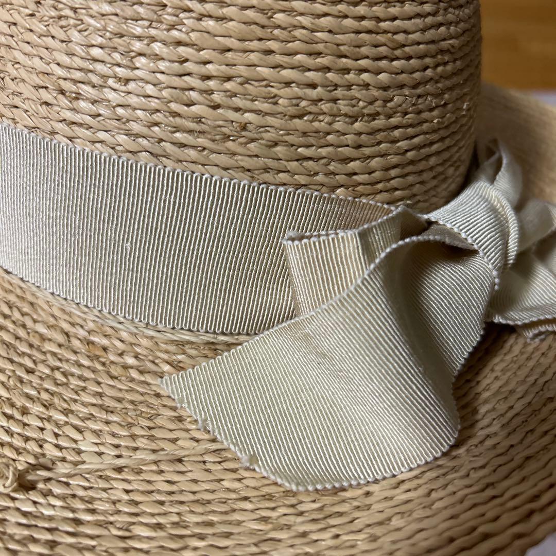 ✨美品✨ヘレンカミンスキー　麦わら帽子　リボン付　ラフィアハット