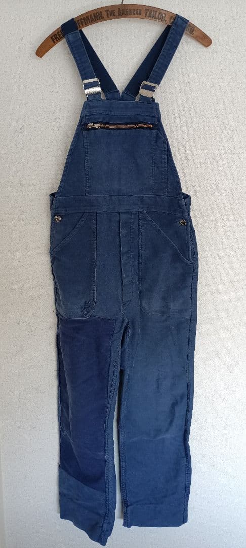 50s EURO VINTAGE モンサンミッシェル モールスキンオーバーオール