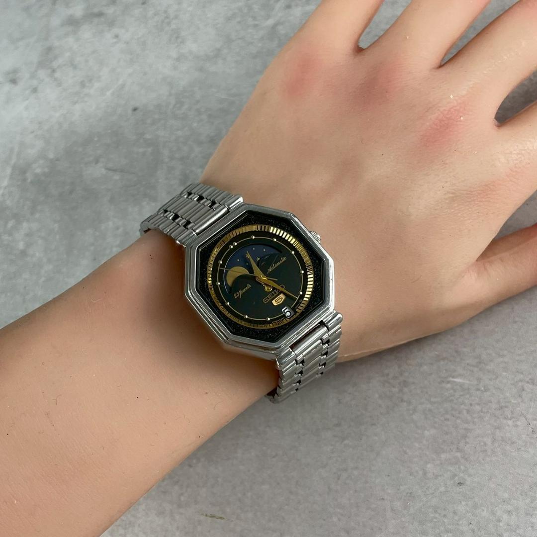 超希少美品⭐︎SEIKO セイコー 5 ルナカレンダー6347-5000 AT