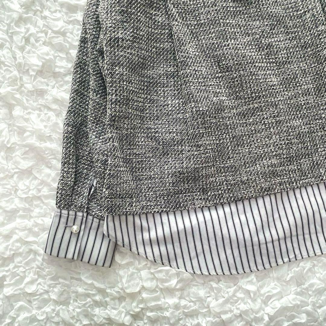 Eimee Law エイミーロウ　ツイード＆デニム　ジップジャケット　異素材切替