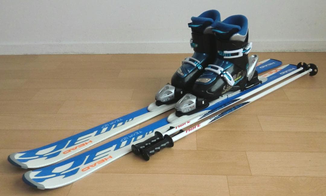 ■■送料無料■HEAD＋Hart■ジュニア用スキー4点セット■板127/靴23■