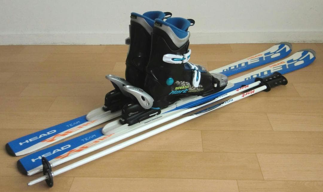 ■■送料無料■HEAD＋Hart■ジュニア用スキー4点セット■板127/靴23■