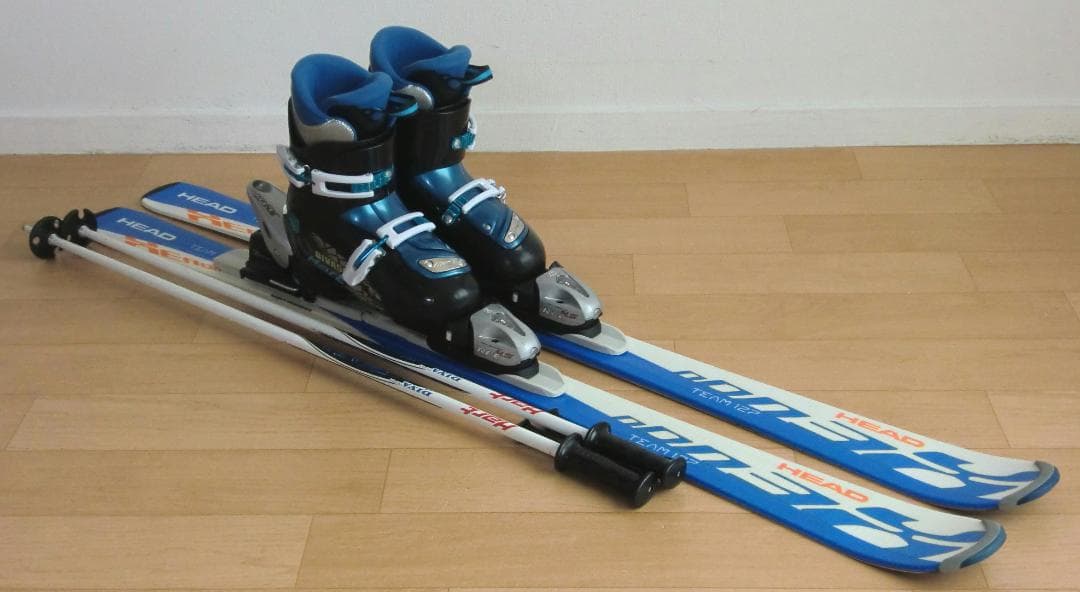 ■■送料無料■HEAD＋Hart■ジュニア用スキー4点セット■板127/靴23■