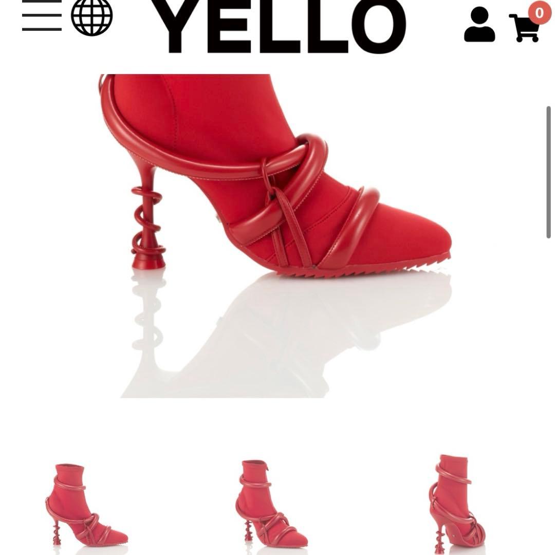 靴 YELLO HEMOGLOBIN SHORT BOOTS