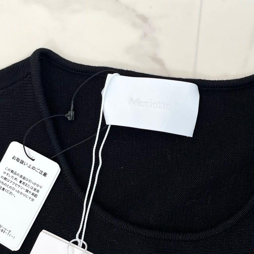 新品未使用タグ付 ✨マーレット ニット ワンピース　ADDISON ブラック