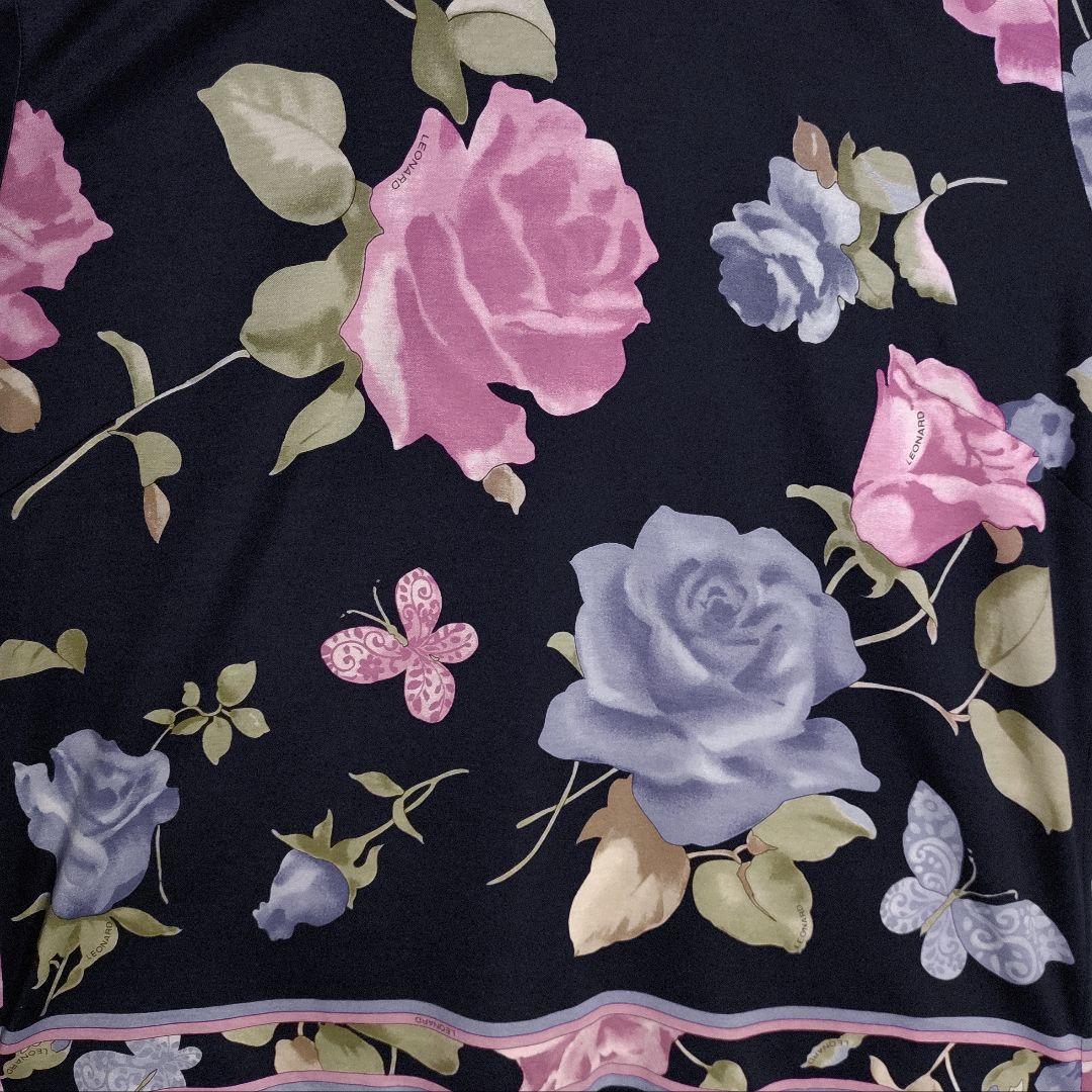 ☆ LEONARD レオナール ローズ柄 長袖 カットソー ☆