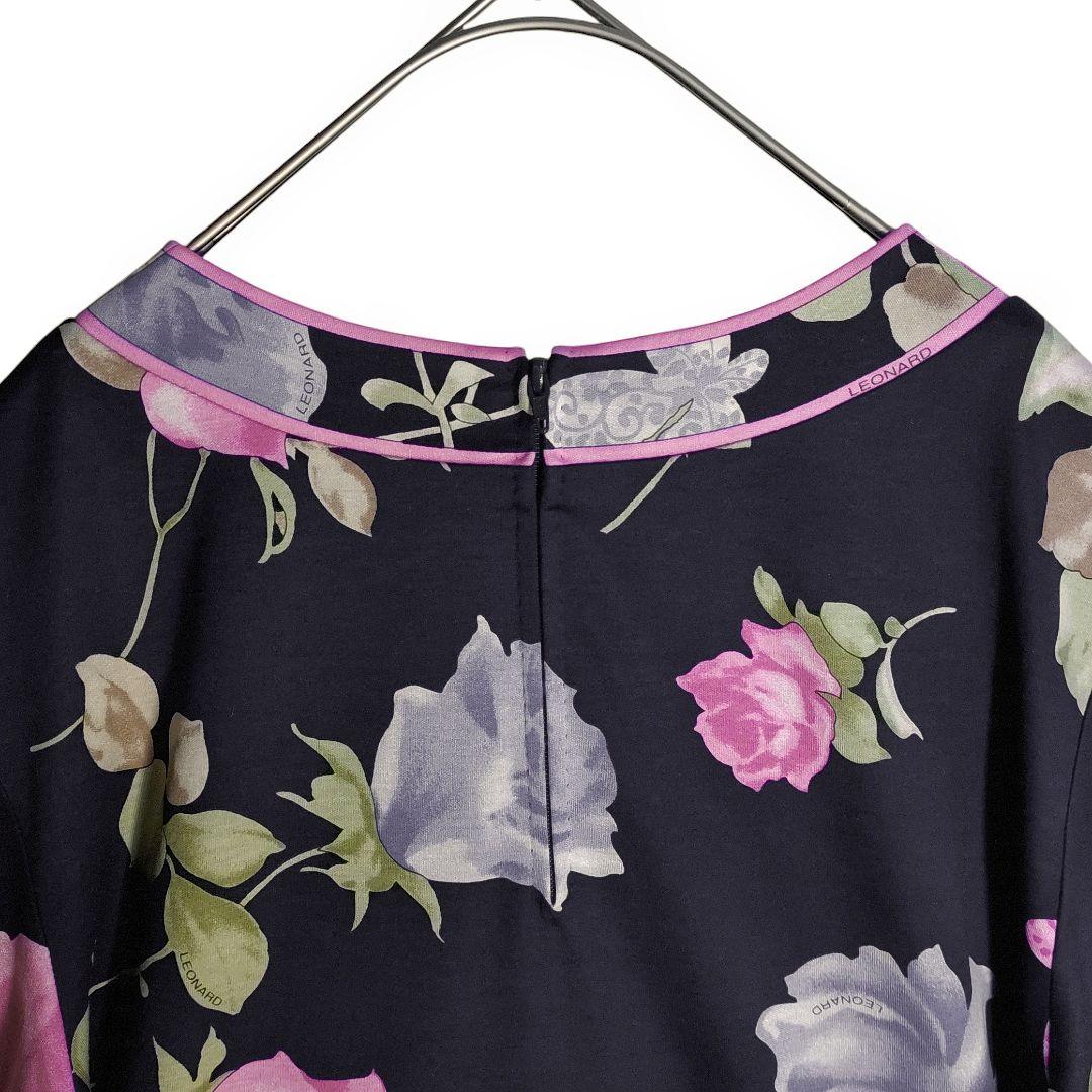 ☆ LEONARD レオナール ローズ柄 長袖 カットソー ☆