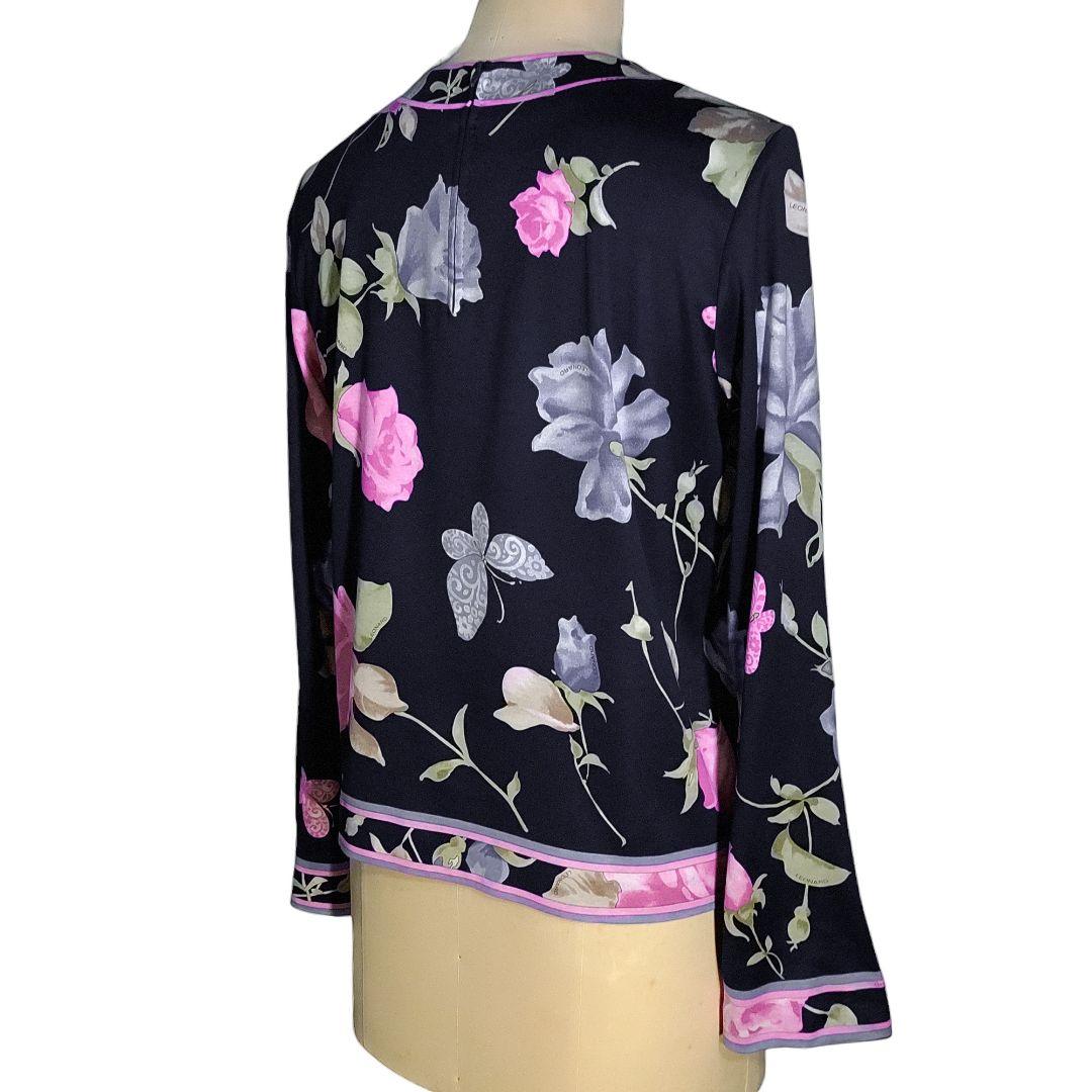 ☆ LEONARD レオナール ローズ柄 長袖 カットソー ☆