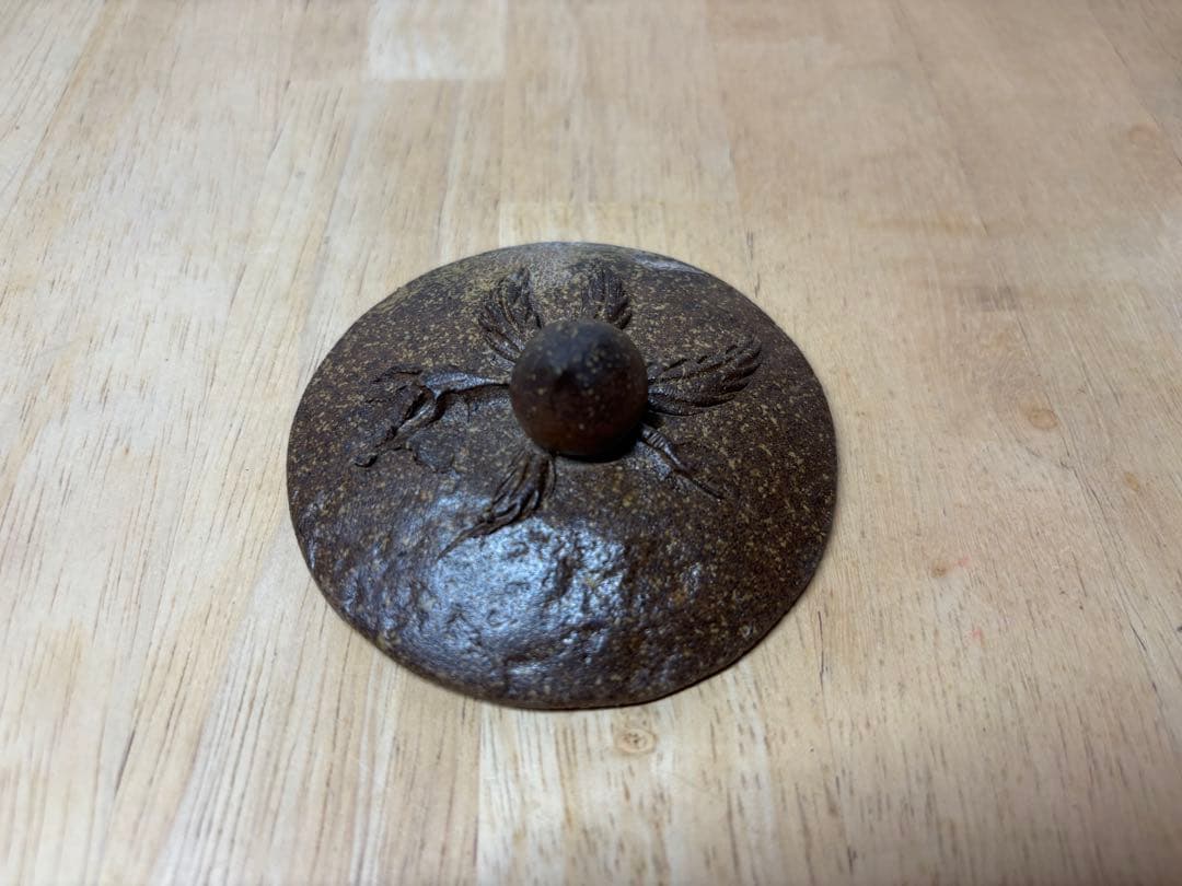 ㊽備前焼 宝瓶 登り窯 桃 もも モモ 手びねり 急須