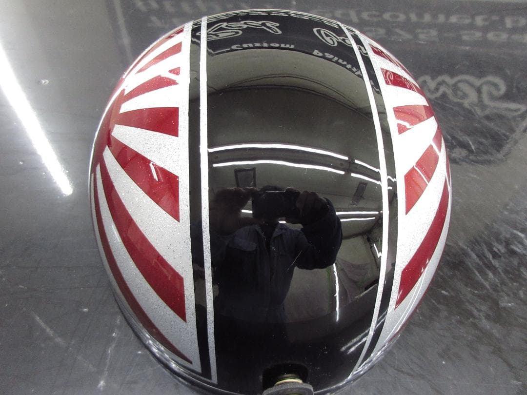 送料込！！カスタムコルク半　富士日章　黒赤銀ラメ最安値082