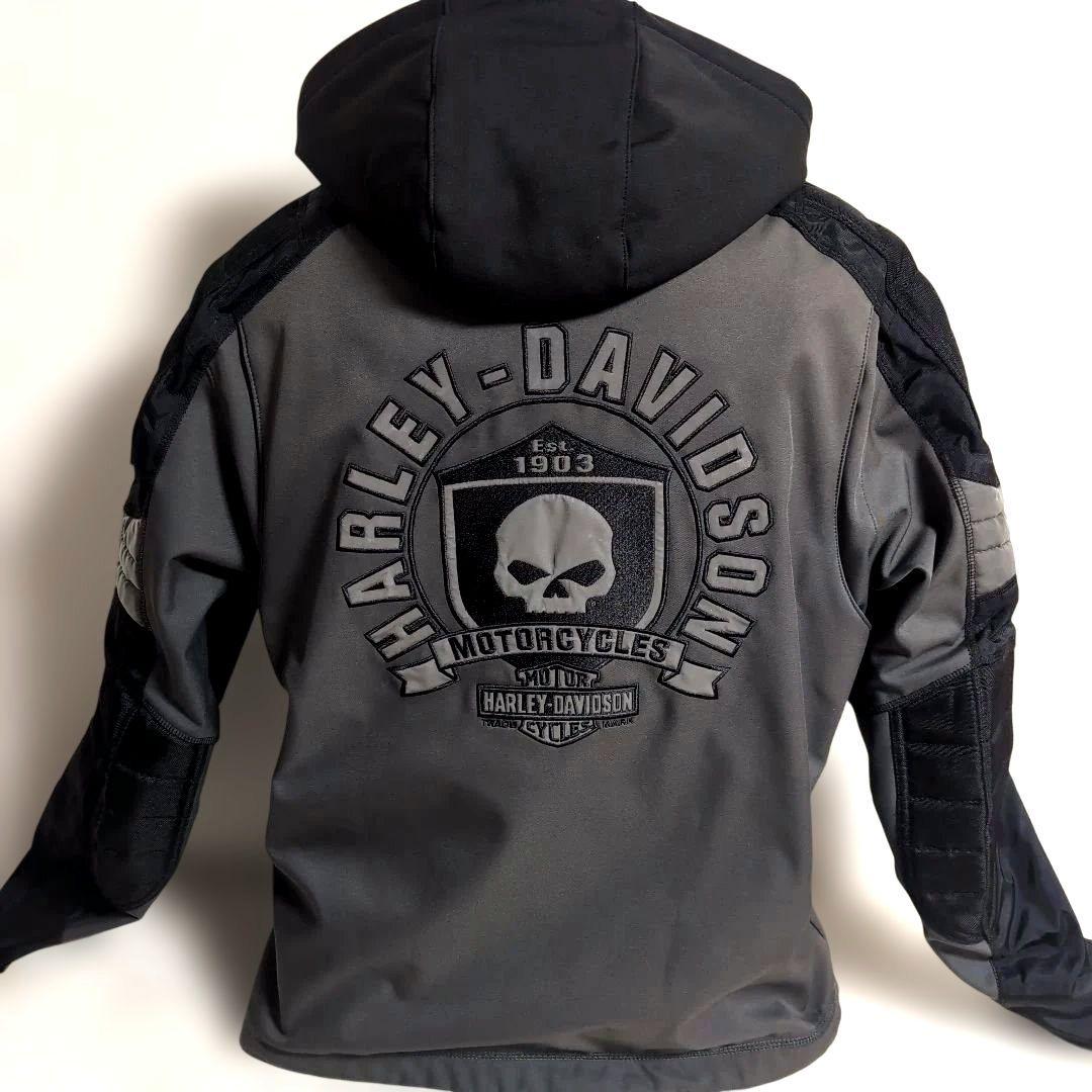 ev14 ハーレーダビッドソン スカル ライダースジャケット メンズLL相当