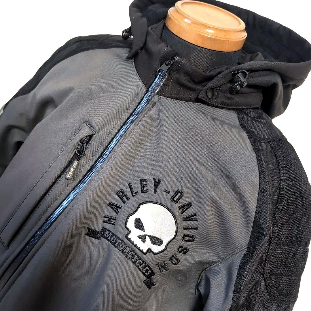 ev14 ハーレーダビッドソン スカル ライダースジャケット メンズLL相当