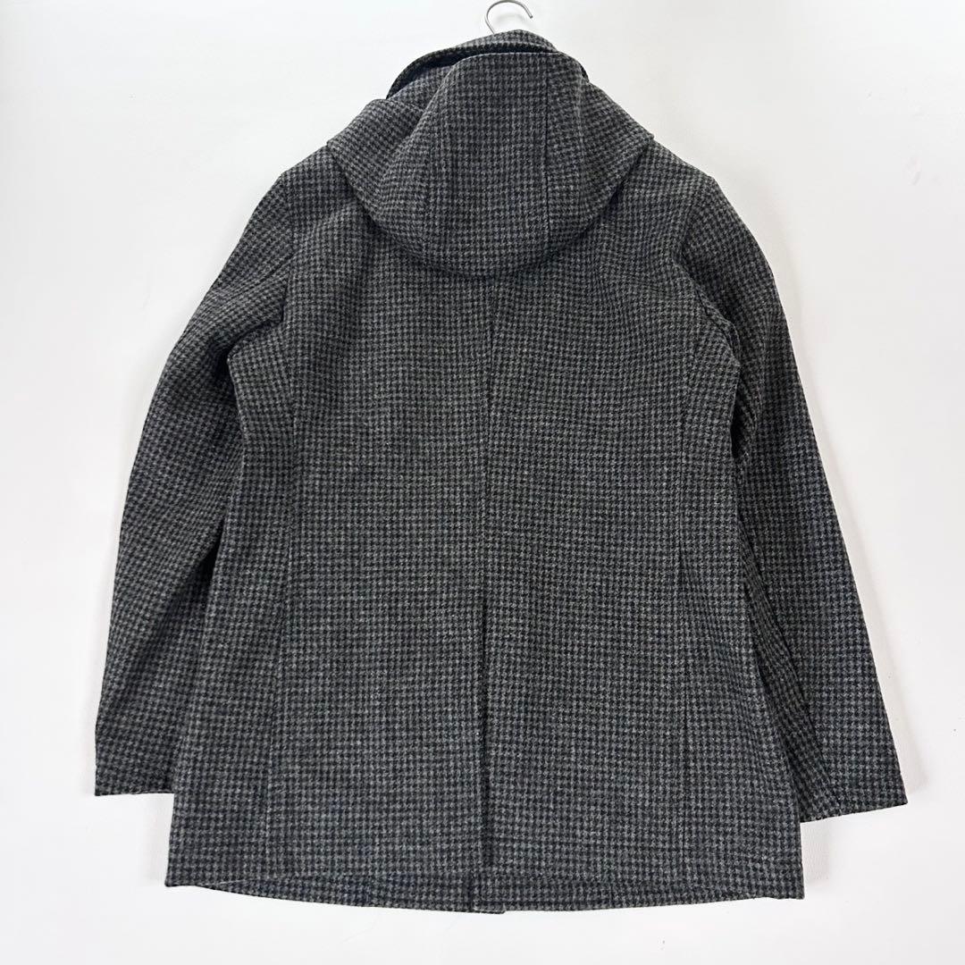 極美品✨タケオキクチ 千鳥格子 メルトン ブルゾン コーフード着脱可 3サイズ