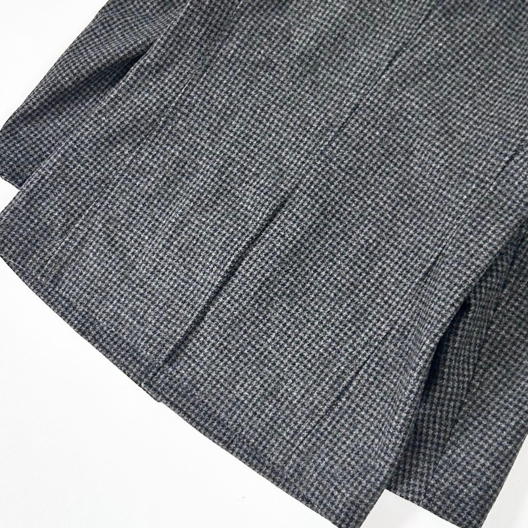 極美品✨タケオキクチ 千鳥格子 メルトン ブルゾン コーフード着脱可 3サイズ