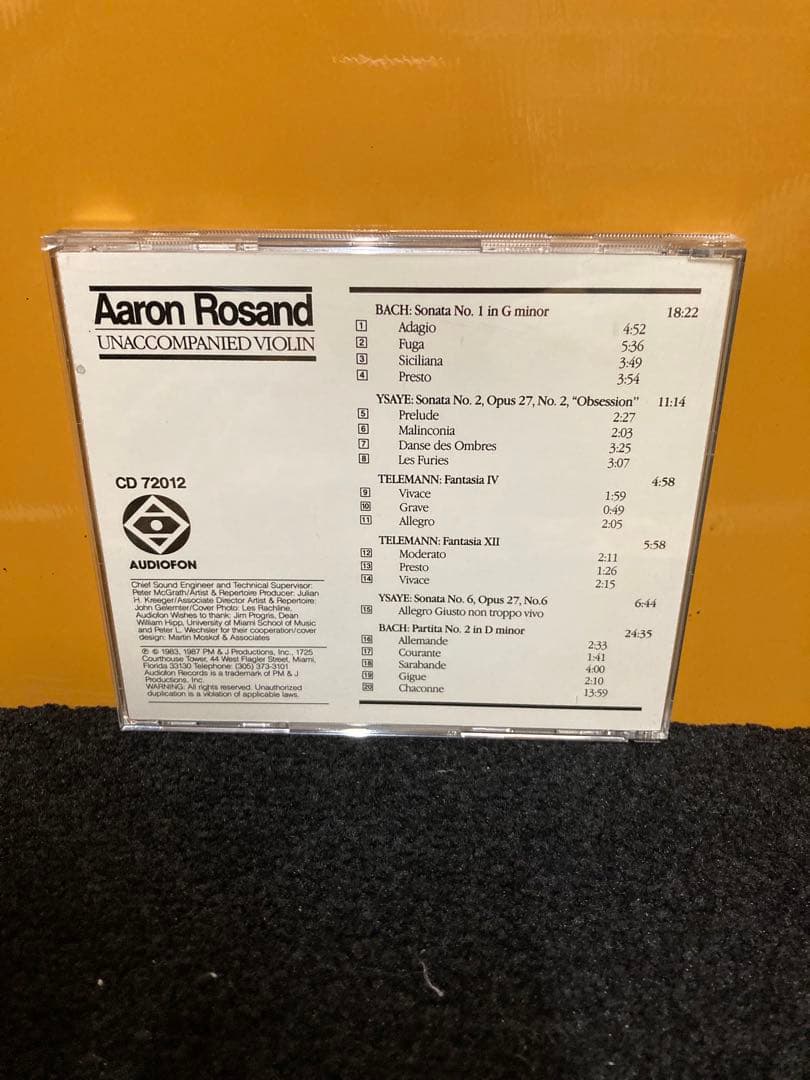 アーロン・ローザンド 無伴奏ヴァイオリン曲集