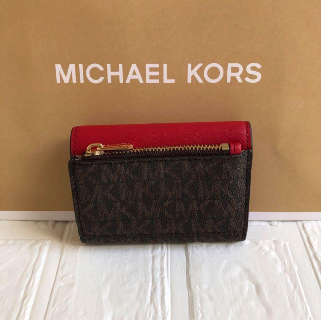 新品 マイケルコース シグネチャーレッド キーケース 財布