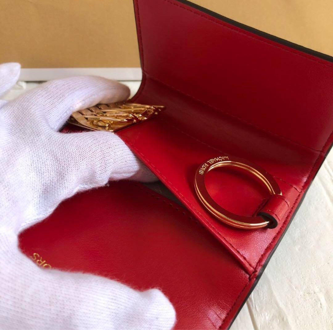 新品 マイケルコース シグネチャーレッド キーケース 財布