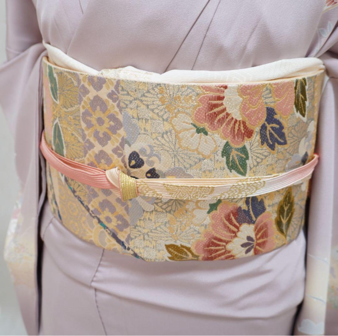 mai⭐︎訪問着フルセット　卒業式　入学式　正絹　ちりめん　一つ紋