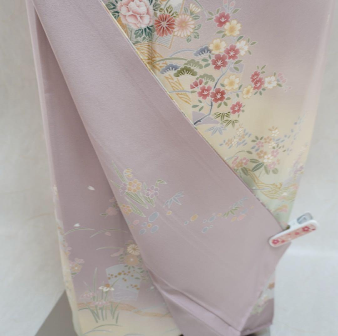 mai⭐︎訪問着フルセット　卒業式　入学式　正絹　ちりめん　一つ紋