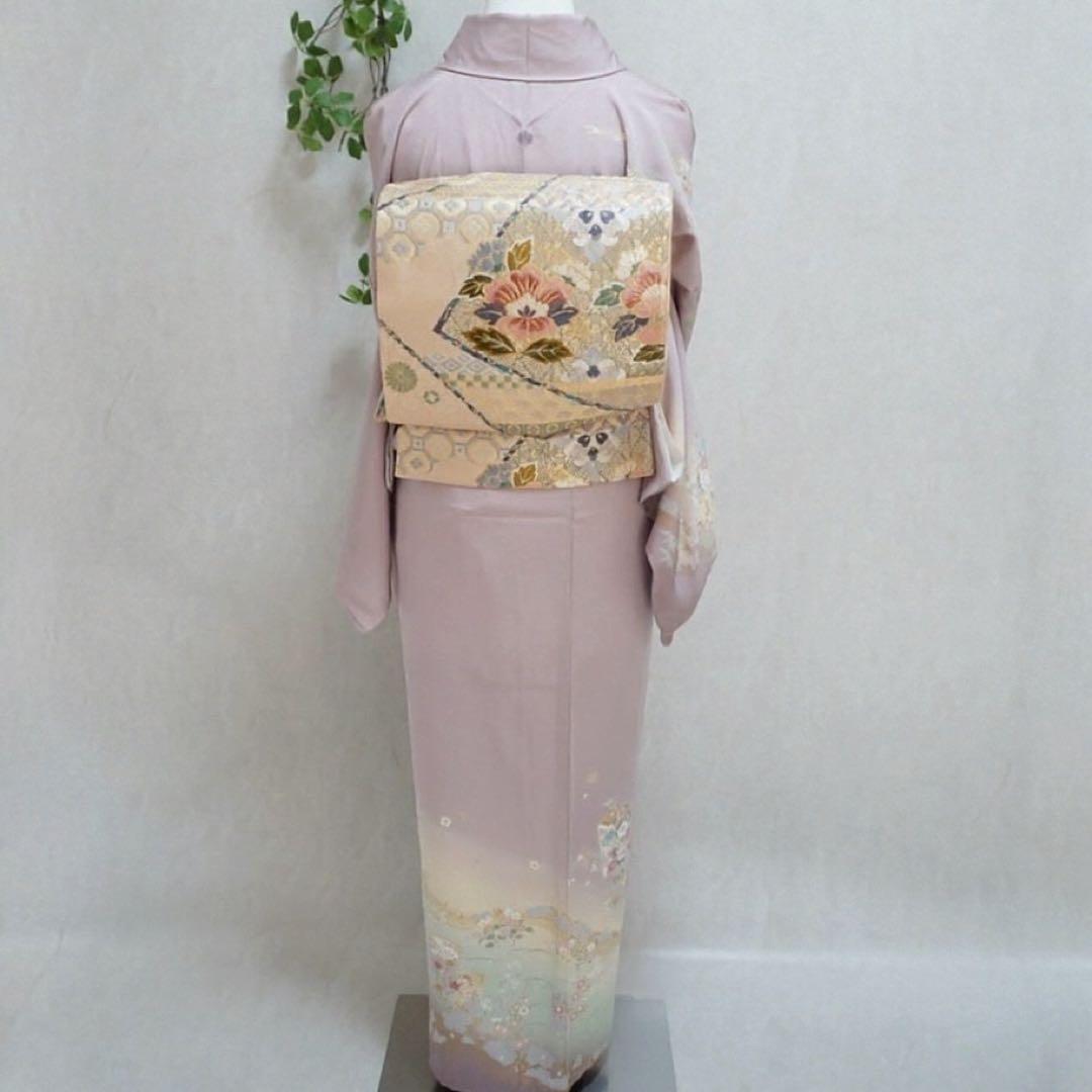 mai⭐︎訪問着フルセット　卒業式　入学式　正絹　ちりめん　一つ紋