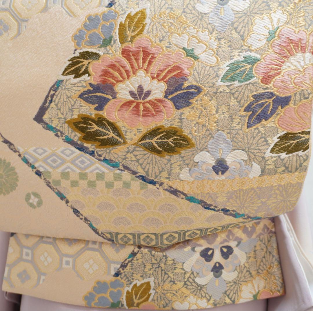 mai⭐︎訪問着フルセット　卒業式　入学式　正絹　ちりめん　一つ紋