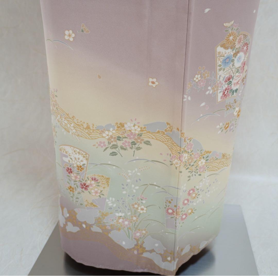 mai⭐︎訪問着フルセット　卒業式　入学式　正絹　ちりめん　一つ紋