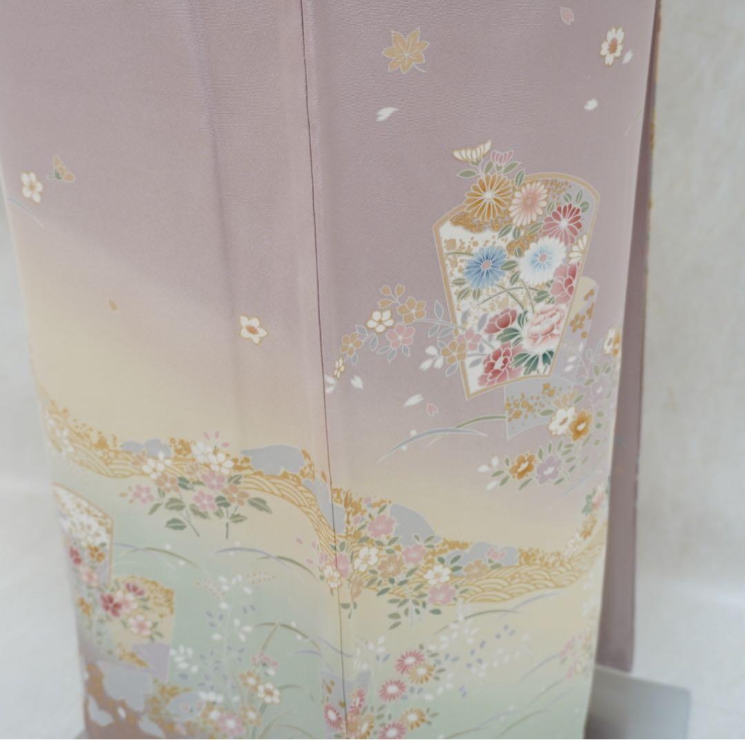 mai⭐︎訪問着フルセット　卒業式　入学式　正絹　ちりめん　一つ紋