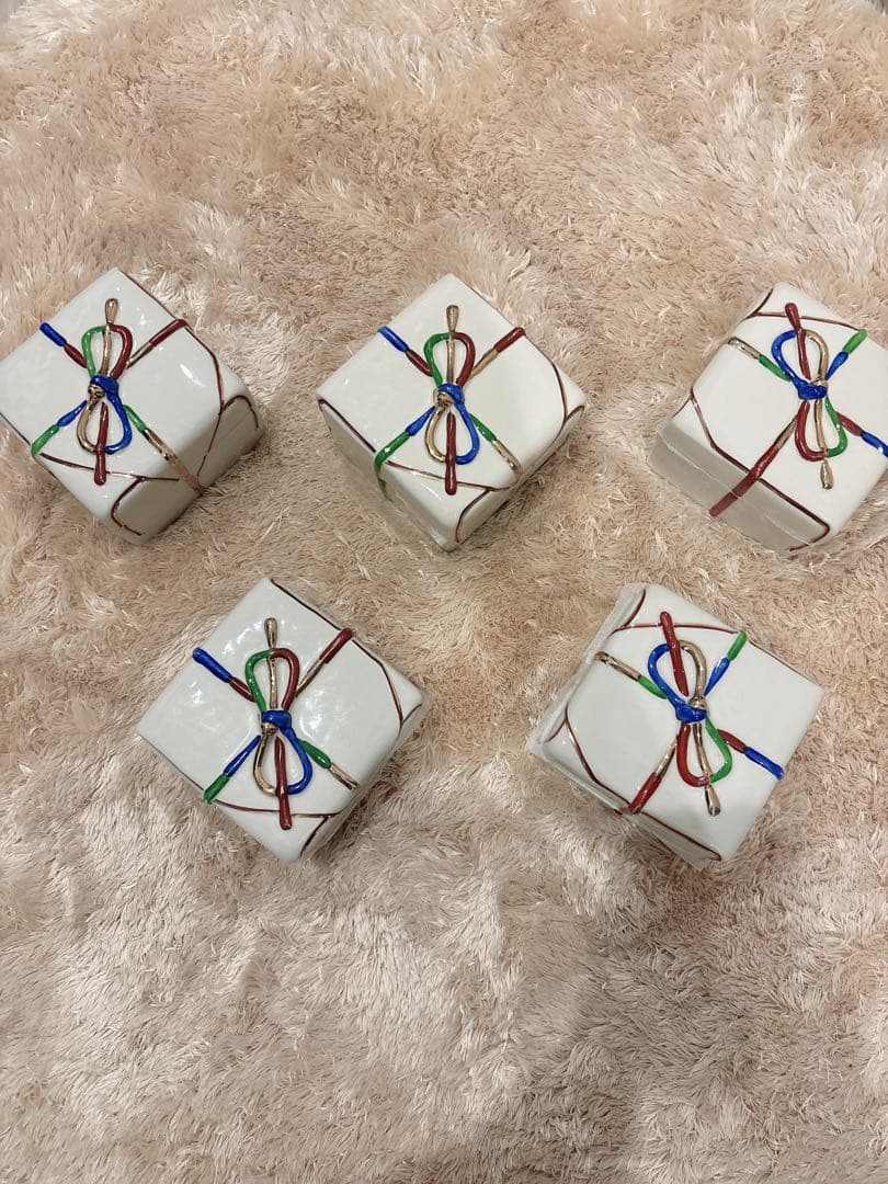 食器　瑞香 京焼き　飾結び　5個セット　蓋物