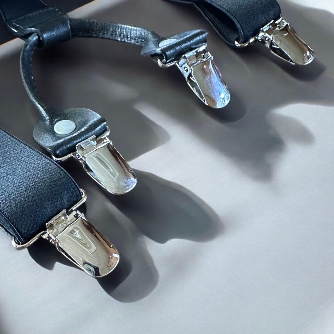 90sヴィンテージYohji Yamamotoゴム式 ロゴエンボス サスペンダー