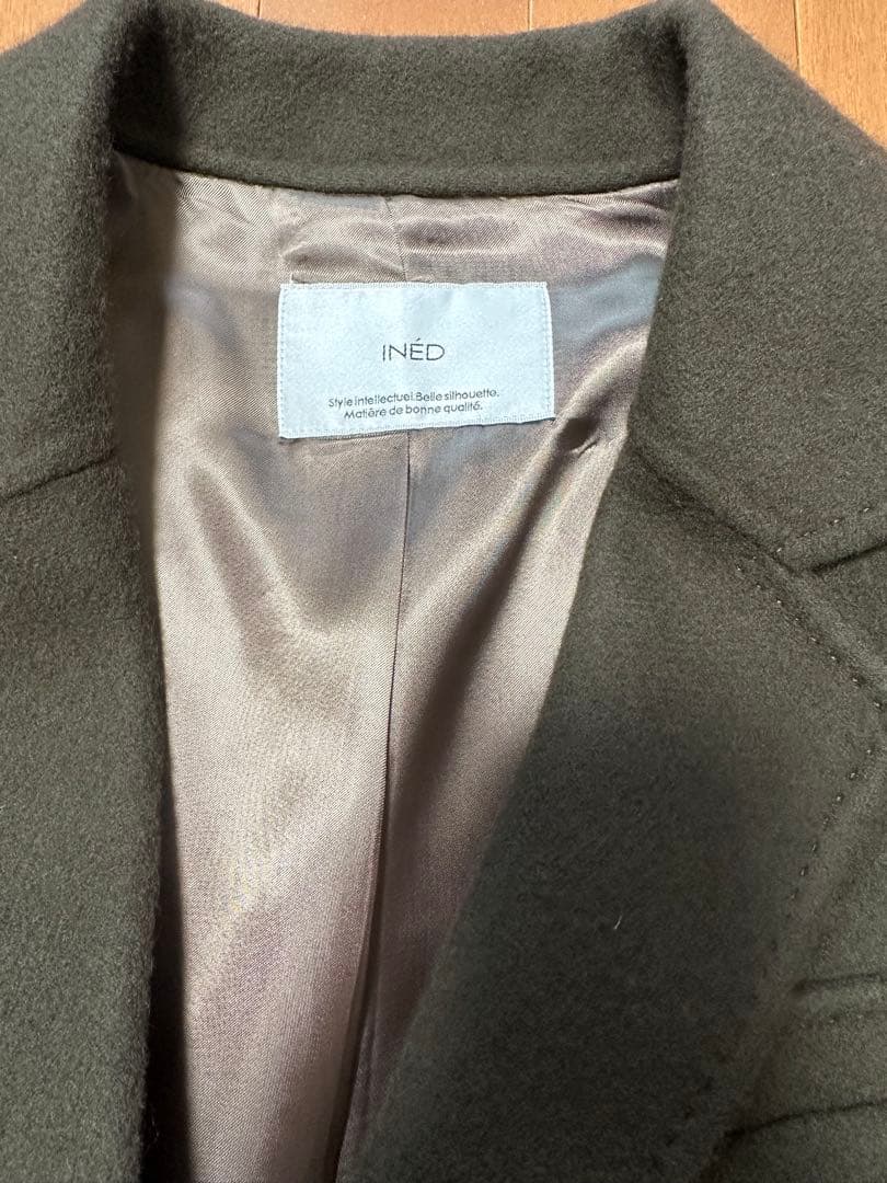 新品　未使用　定価6万　INED イネド　ダブルテーラジャケットコート　7号