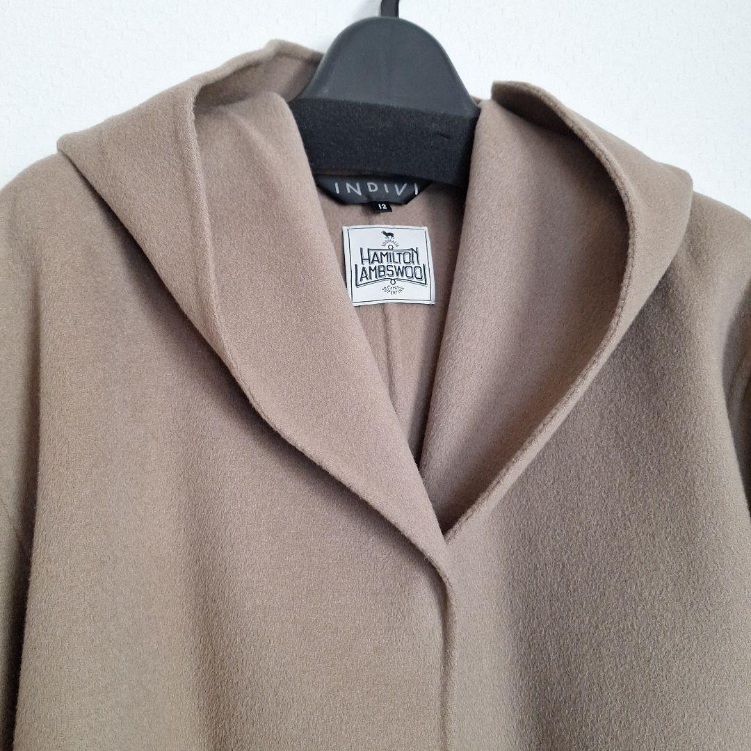 専用　　INDIVI　ハミルトン　フーテッドリバーコート　ショートコート