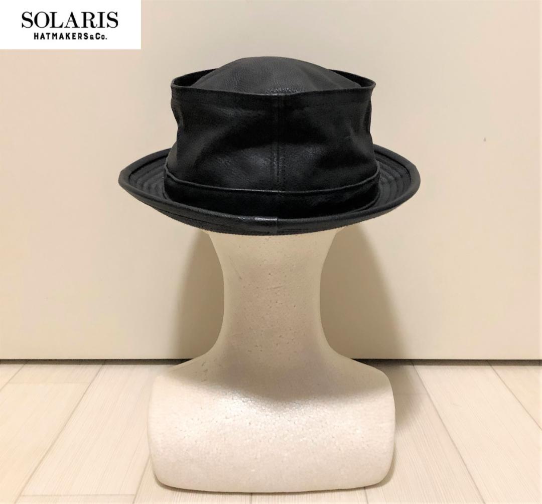 箱無し　SOLARIS HATMAKERS & Co. レザーポークパイハット