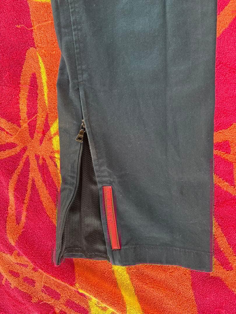 prada sport archive 裾zip フレア　パンツ