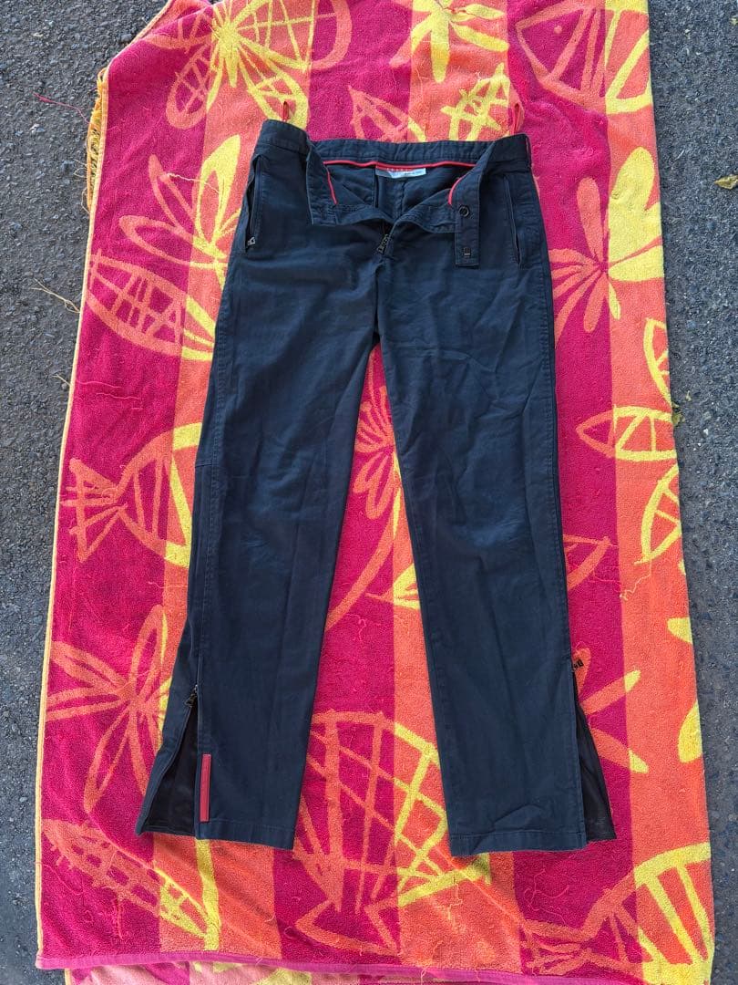 prada sport archive 裾zip フレア　パンツ