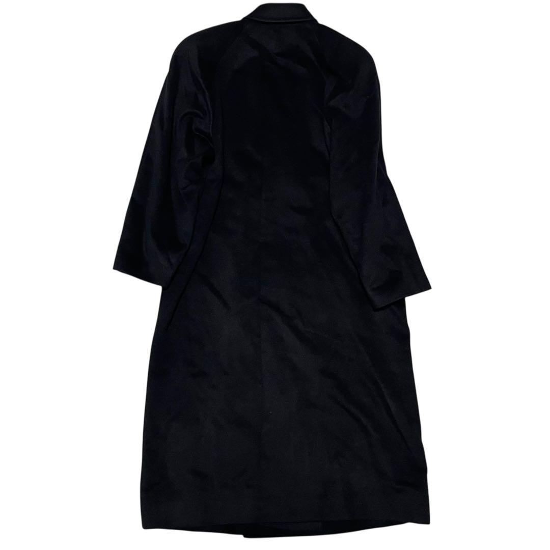 カシミヤ100%【St.ALMEIDA】美品マキシ丈ダブルチェスターコート 黒M