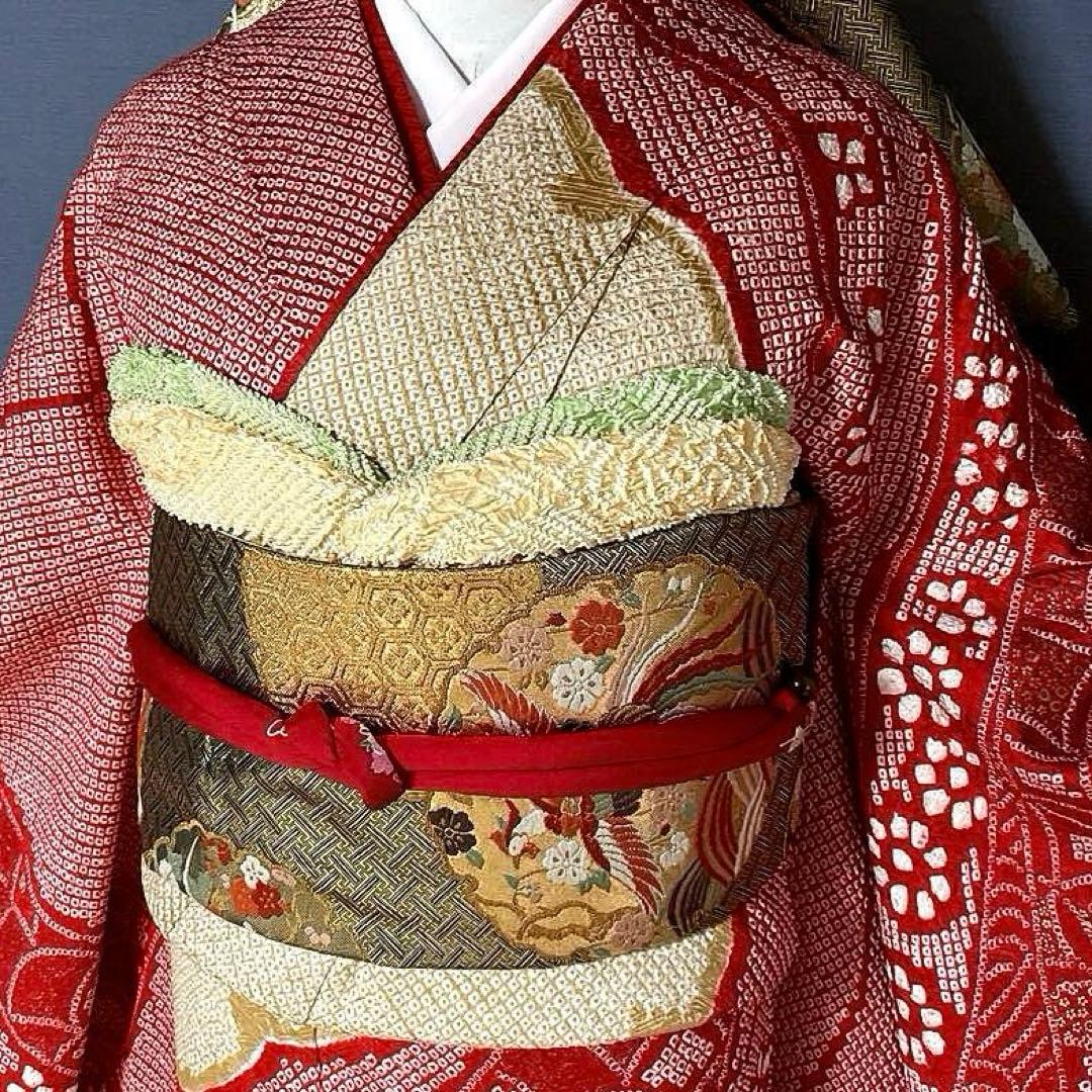 振袖フルセット　高身長　手絞り　総絞り　成人式振袖　振袖　裄丈71 ➕サイズ