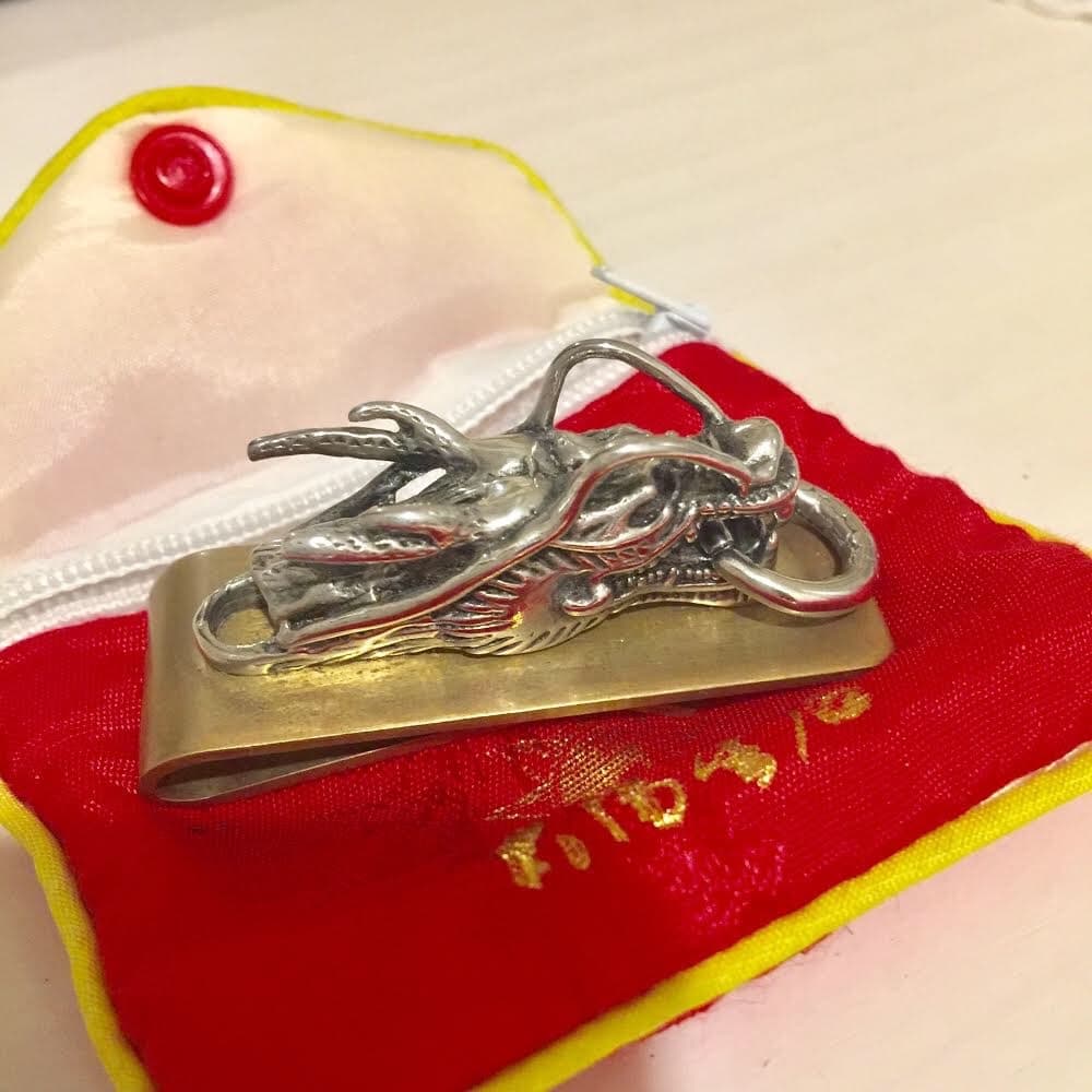 【送料無料】マネークリップ　龍　ドラゴン　財布