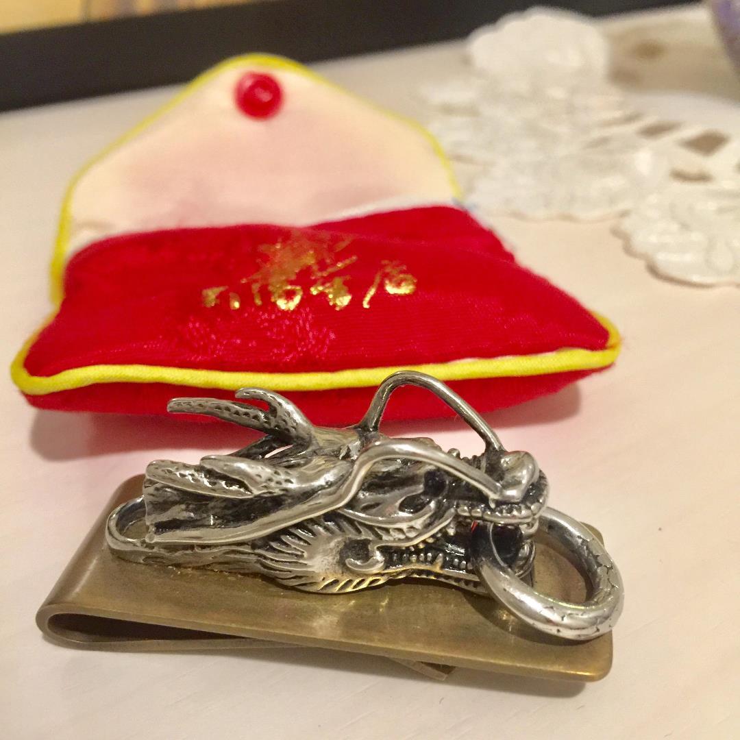 【送料無料】マネークリップ　龍　ドラゴン　財布