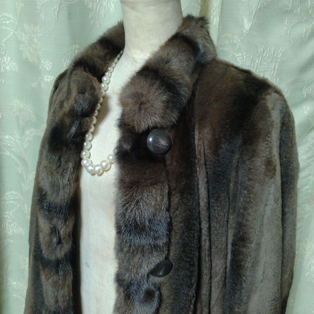 リバーシブル✩ウィーゼルミンク＆ロシアンリス✩ファーコート✩柔らか✩軽い