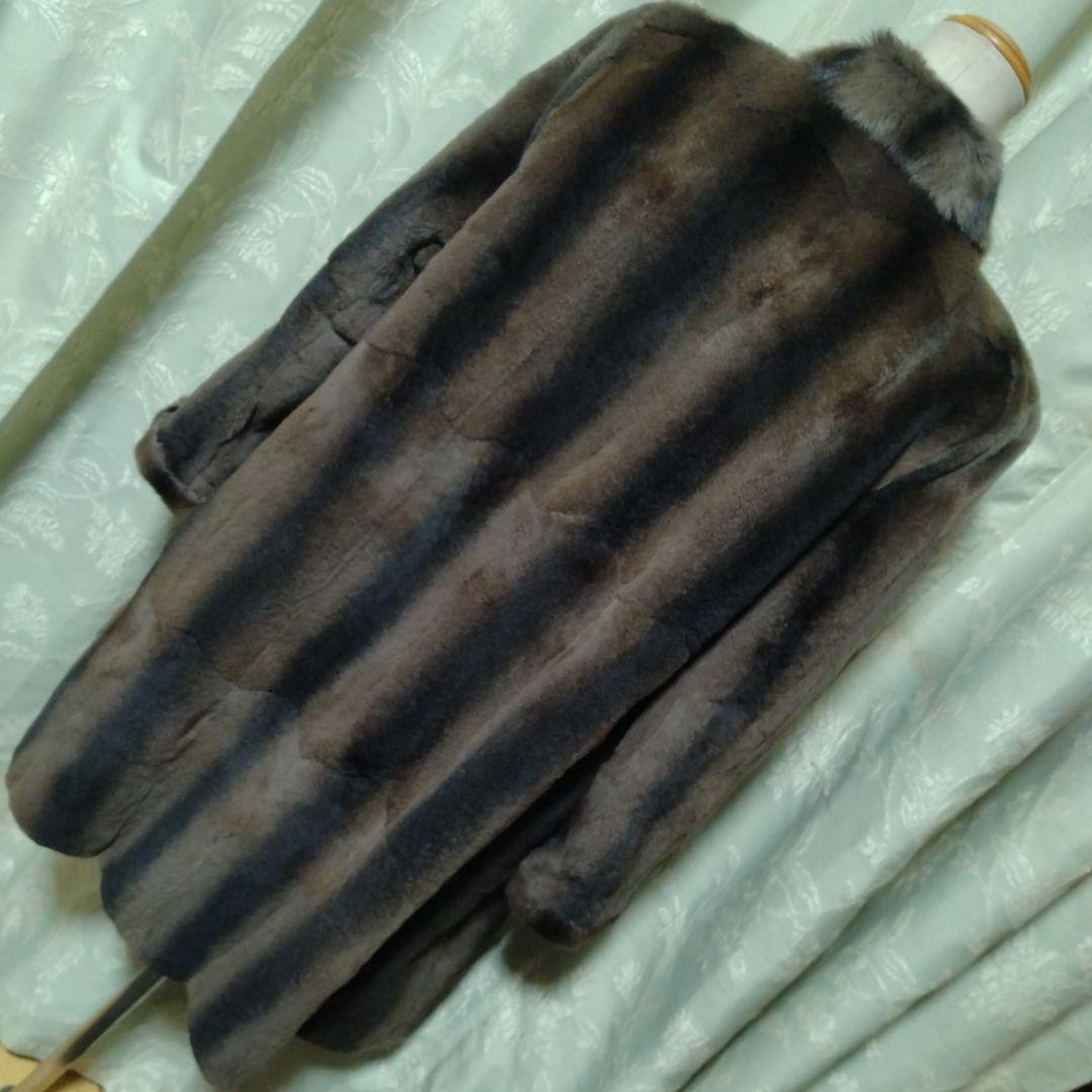 リバーシブル✩ウィーゼルミンク＆ロシアンリス✩ファーコート✩柔らか✩軽い