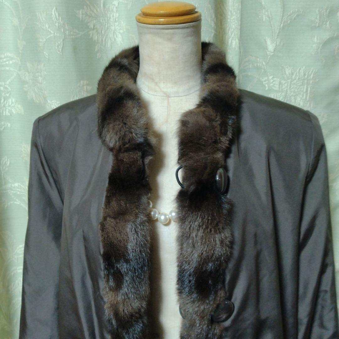 リバーシブル✩ウィーゼルミンク＆ロシアンリス✩ファーコート✩柔らか✩軽い