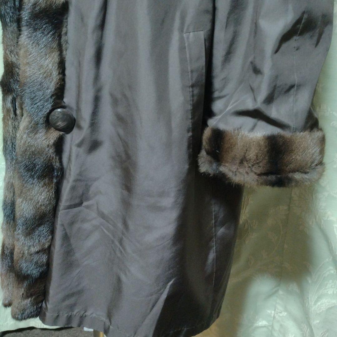 リバーシブル✩ウィーゼルミンク＆ロシアンリス✩ファーコート✩柔らか✩軽い