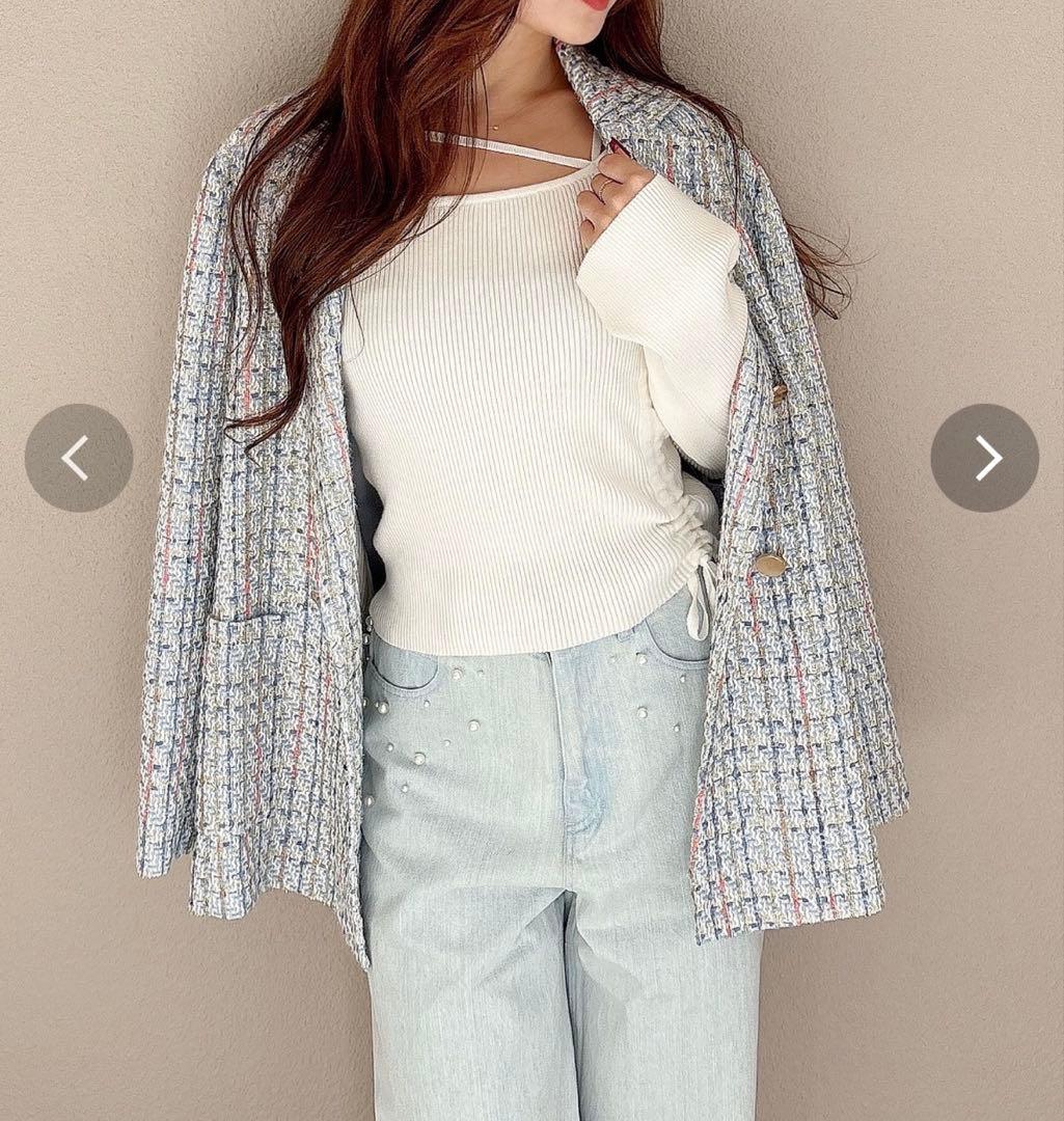 【未使用】MERCURYDUO オリジナルツイードジャケット+ビスチェセット