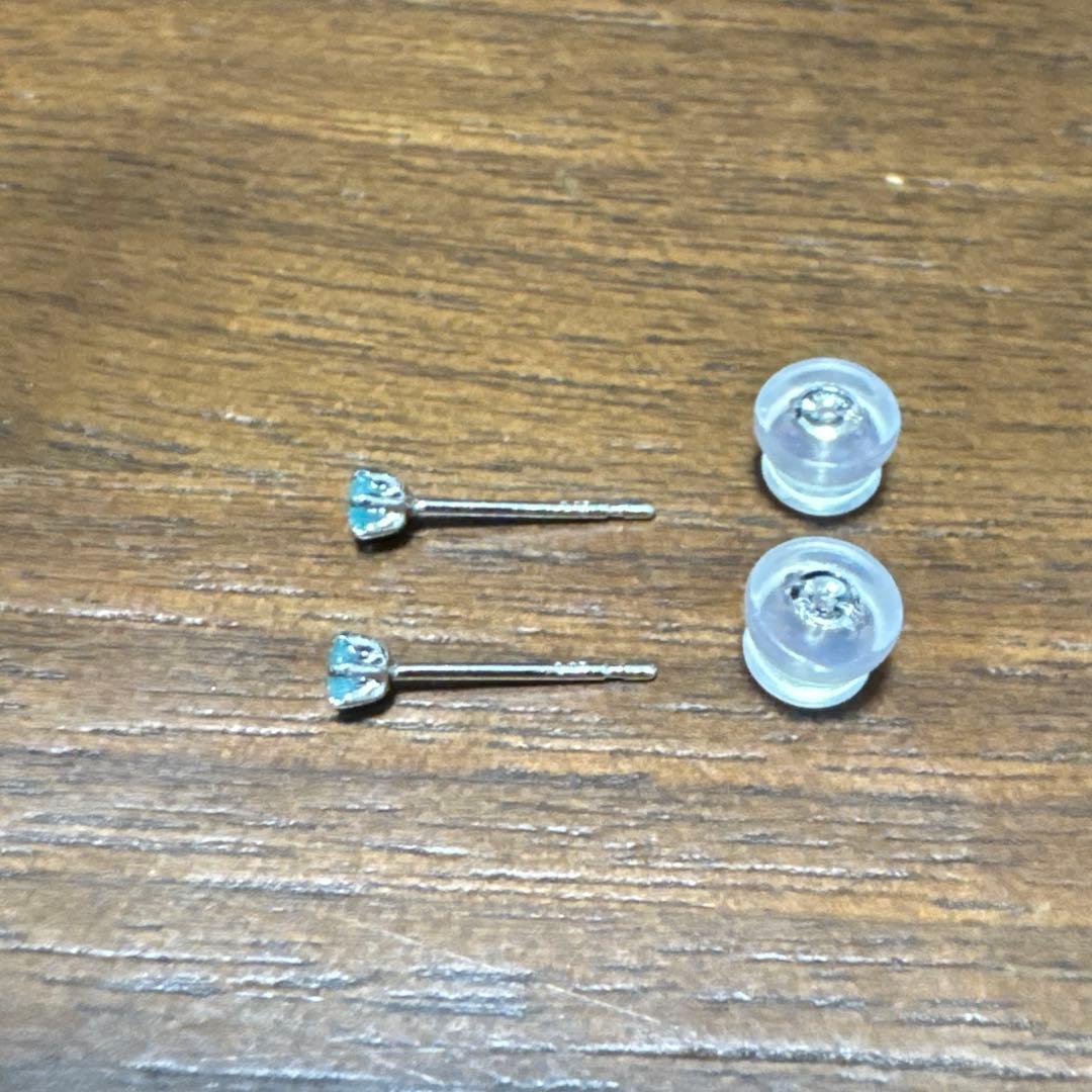 パライバトルマリン ピアス PT900 2mm