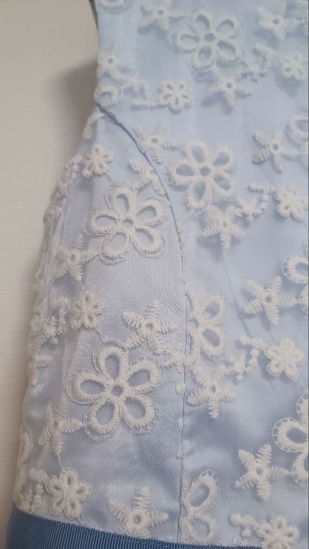 組曲 ブルーミングフラワードレス 150 サックスブルー 発表会 ワンピース