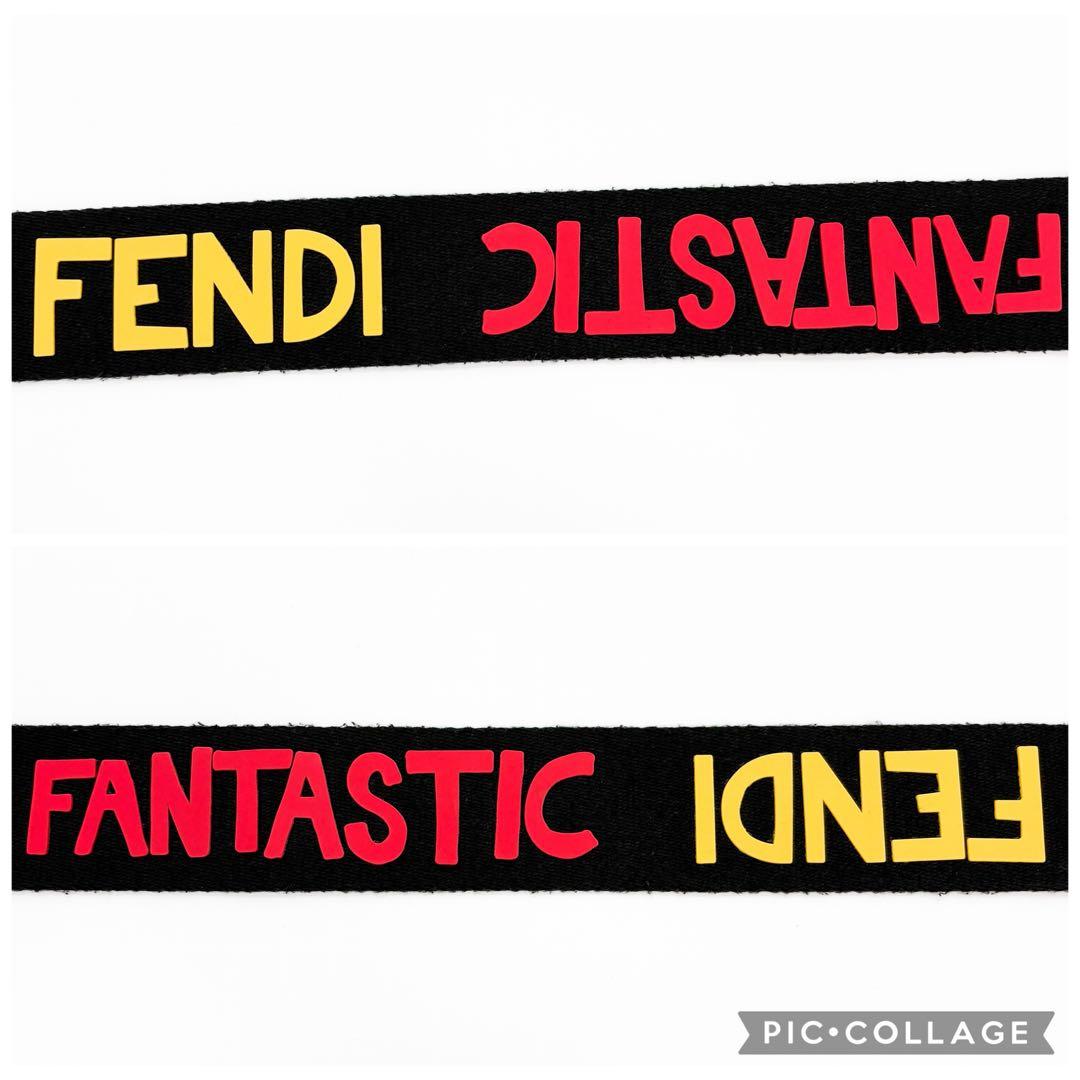 ♡美品♡ フェンディ ラバーロゴ ショルダーストラップ ブラック