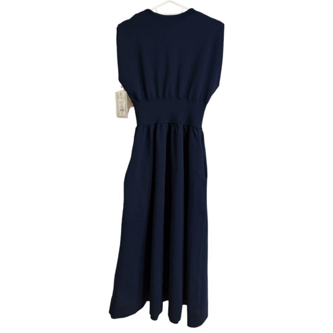 【新品未使用】CELFORD ドレープネックニットワンピース NVY 38