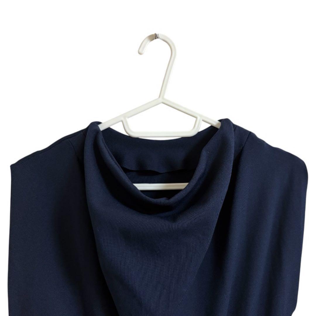 【新品未使用】CELFORD ドレープネックニットワンピース NVY 38