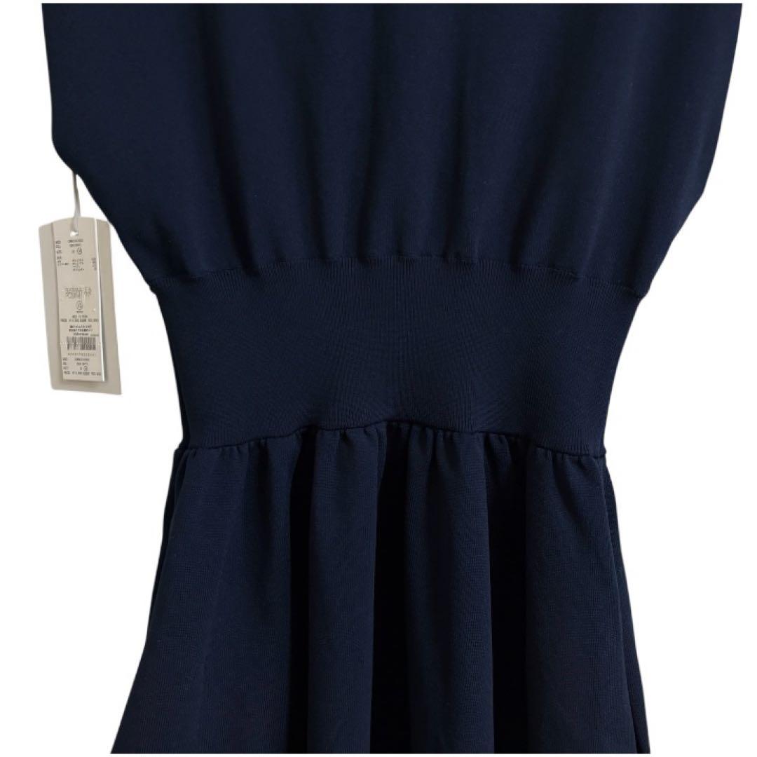 【新品未使用】CELFORD ドレープネックニットワンピース NVY 38