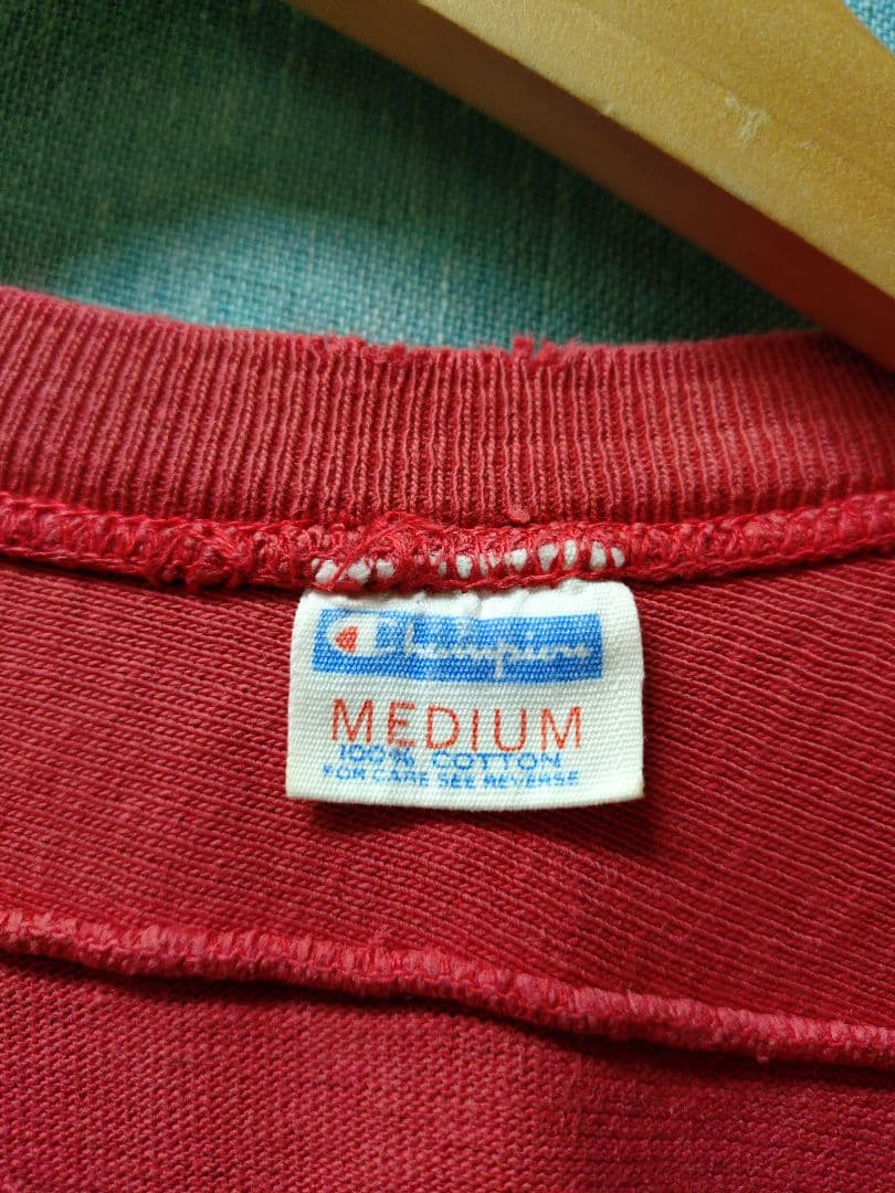 70s チャンピオン バータグ 綿100 フットボール Tシャツ M